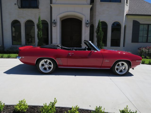 1969 Red Chevrolet Camaro Convertible