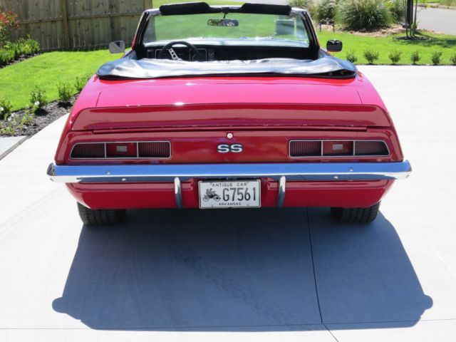 1969 Red Chevrolet Camaro Convertible