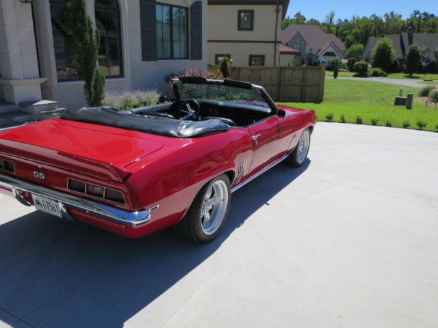 1969 Red Chevrolet Camaro Convertible