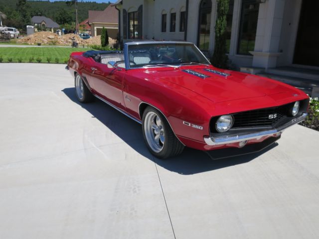 1969 Red Chevrolet Camaro Convertible