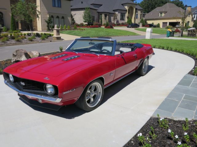 1969 Red Chevrolet Camaro Convertible