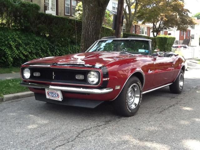 1968 Red Chevrolet Camaro Convertible