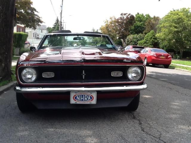 1968 Red Chevrolet Camaro Convertible