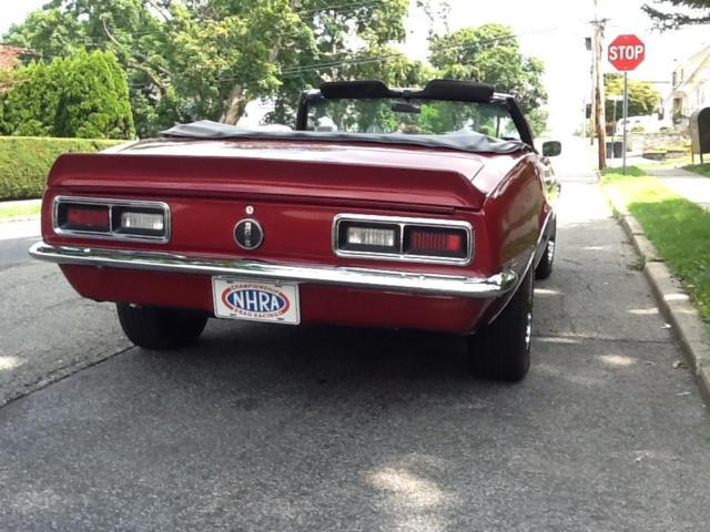 1968 Red Chevrolet Camaro Convertible
