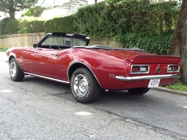 1968 Red Chevrolet Camaro Convertible