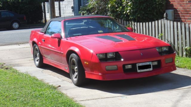 1990 Red Chevrolet Camaro Convertible