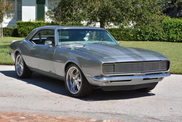 1968 jade green/silver Chevrolet Camaro Coupe