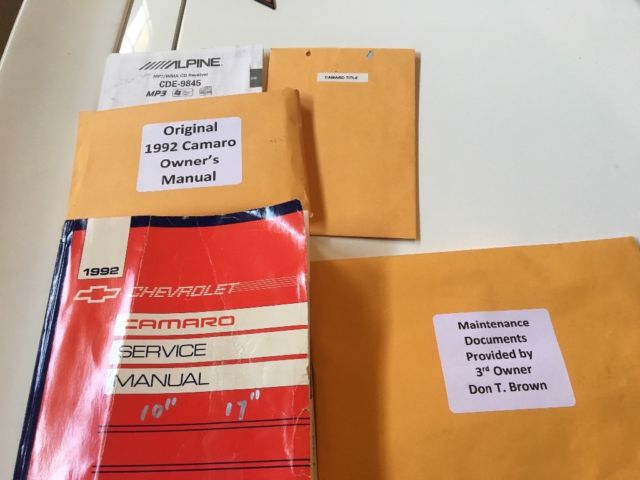 1992 White Chevrolet Camaro Coupe