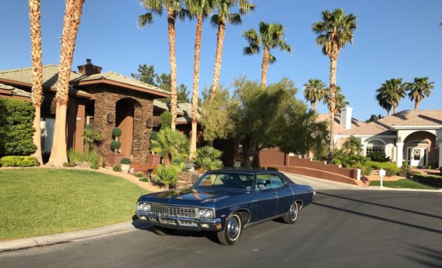 1970 Blue Chevrolet Capriceold Sedan