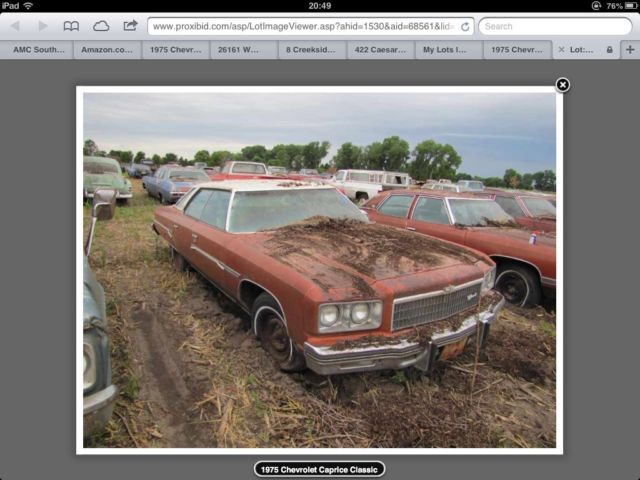 1975 Orange Chevrolet Capriceold