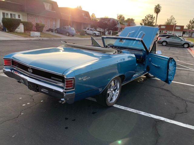 1967 Blue Chevrolet Chevelle Convertible