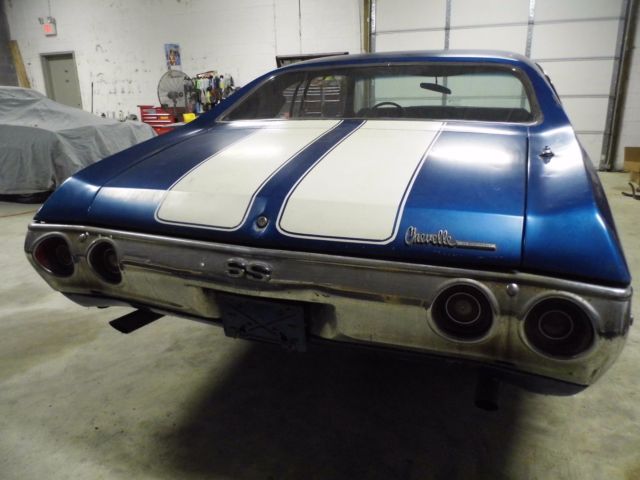 1972 Blue Chevrolet Chevelle Coupe