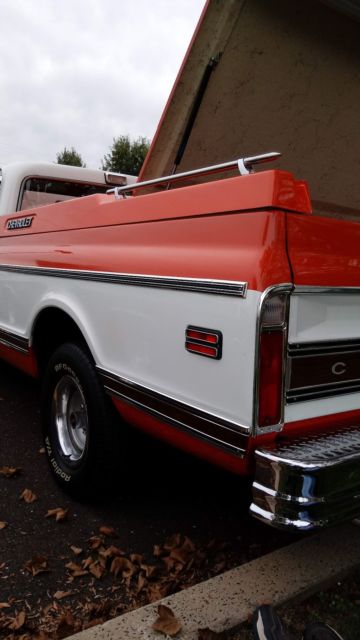 1972 Medium red/white Chevrolet C-10 Long bed