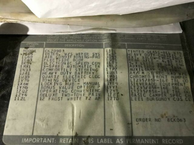 1985 Red/White Chevrolet C/K Pickup 2500 Standard Cab Pickup