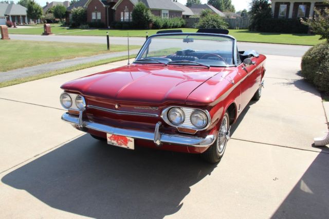 1963 Red Chevrolet Corvair Convertible