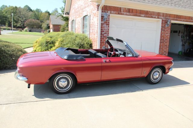 1963 Red Chevrolet Corvair Convertible