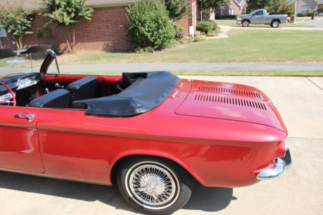 1963 Red Chevrolet Corvair Convertible