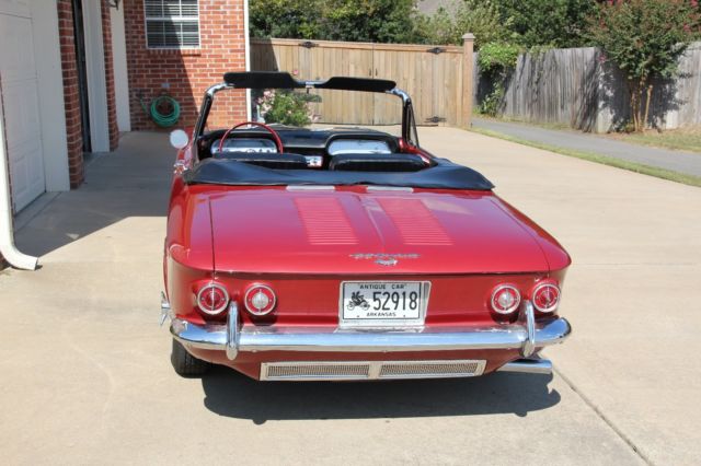 1963 Red Chevrolet Corvair Convertible