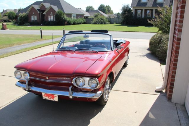 1963 Red Chevrolet Corvair Convertible