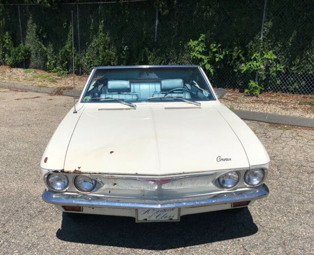 1965 White Chevrolet Corvair Convertible