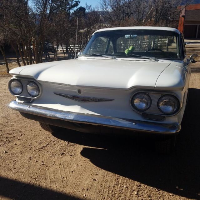 1960 White Chevrolet Corvair Coupe