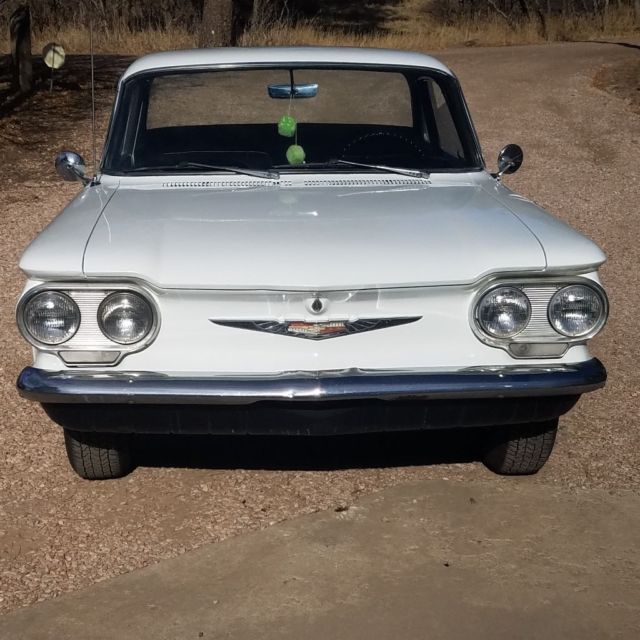 1960 White Chevrolet Corvair Coupe