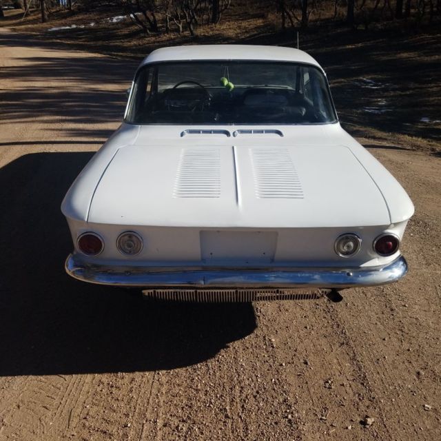 1960 White Chevrolet Corvair Coupe