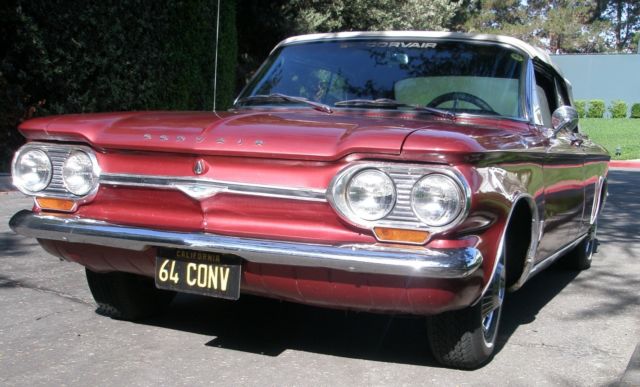 1964 Metallic Burgandy Chevrolet Corvair Convertible