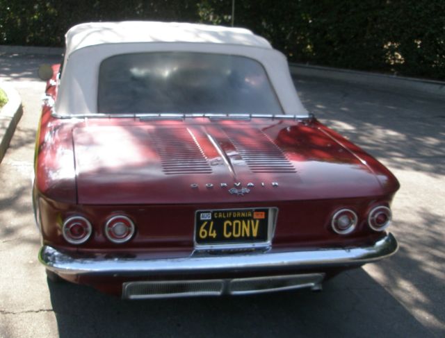 1964 Metallic Burgandy Chevrolet Corvair Convertible