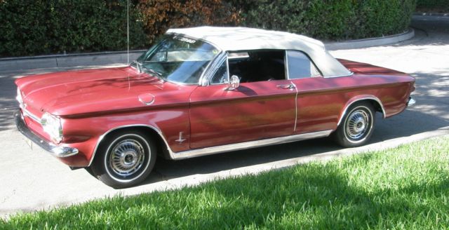 1964 Metallic Burgandy Chevrolet Corvair Convertible