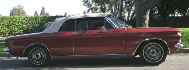 1964 Metallic Burgandy Chevrolet Corvair Convertible