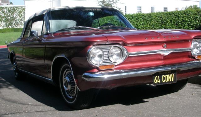 1964 Metallic Burgandy Chevrolet Corvair Convertible