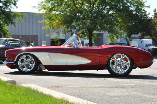 1959 Red Chevrolet Corvette Convertible