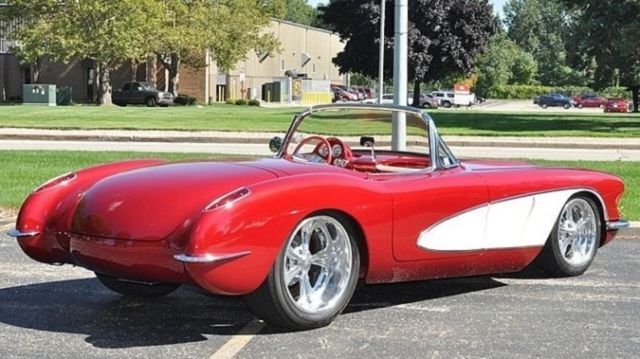 1959 Red Chevrolet Corvette Convertible