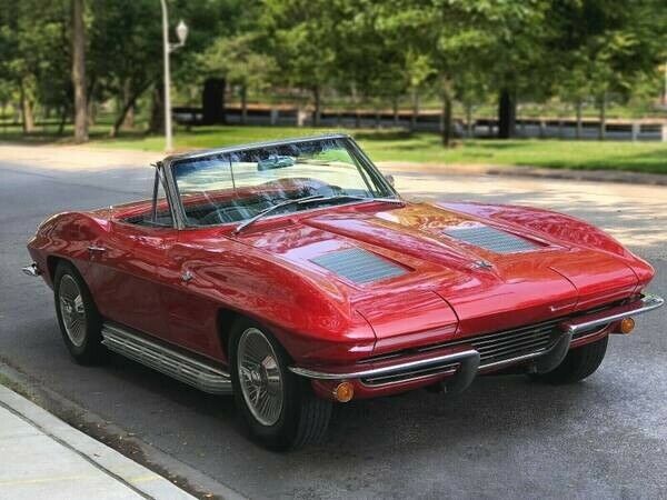 1963 Red Chevrolet Corvette Convertible