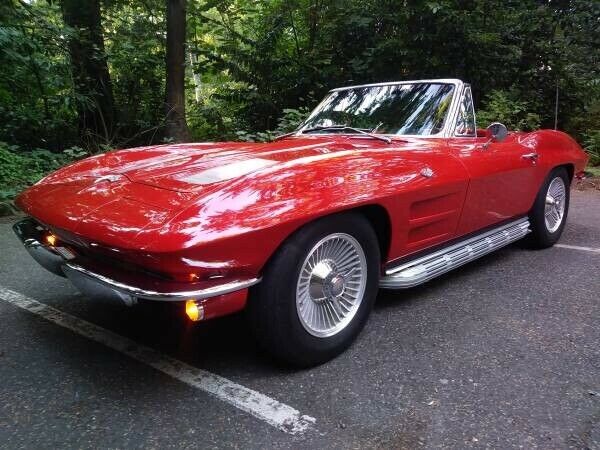 1963 Red Chevrolet Corvette Convertible