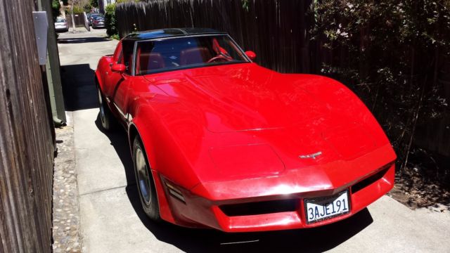 1981 Red Chevrolet Corvette Coupe