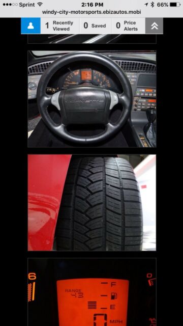 1990 Red Chevrolet Corvette