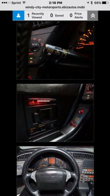 1990 Red Chevrolet Corvette