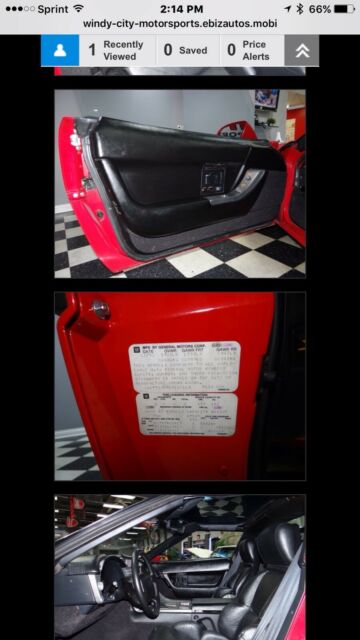 1990 Red Chevrolet Corvette