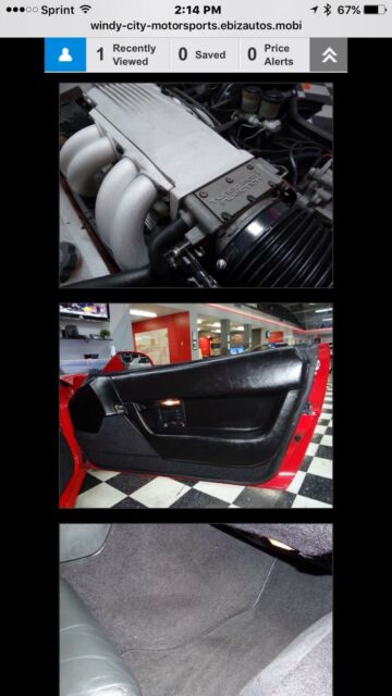 1990 Red Chevrolet Corvette