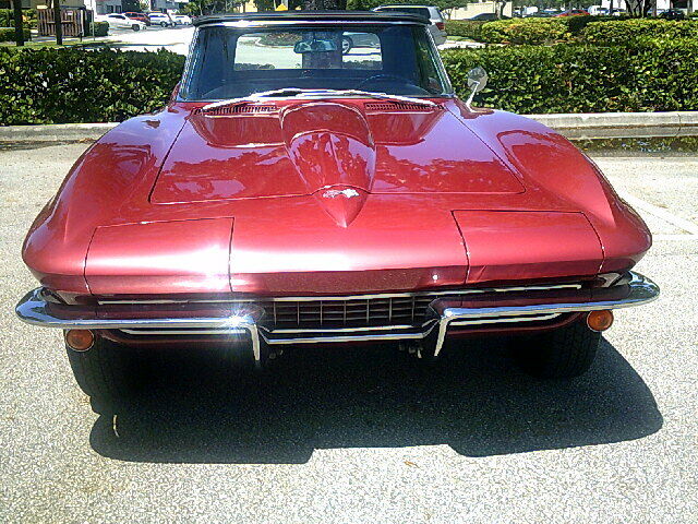 1967 Maroon Chevrolet Corvette Convertible