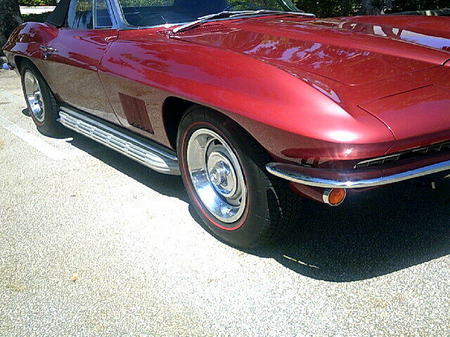 1967 Maroon Chevrolet Corvette Convertible