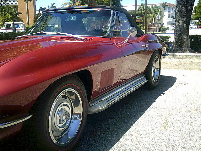 1967 Maroon Chevrolet Corvette Convertible