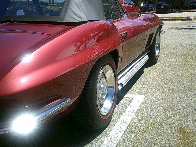 1967 Maroon Chevrolet Corvette Convertible