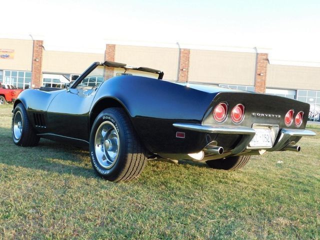 1968 Black Chevrolet Corvette Convertible