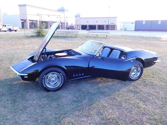 1968 Black Chevrolet Corvette Convertible
