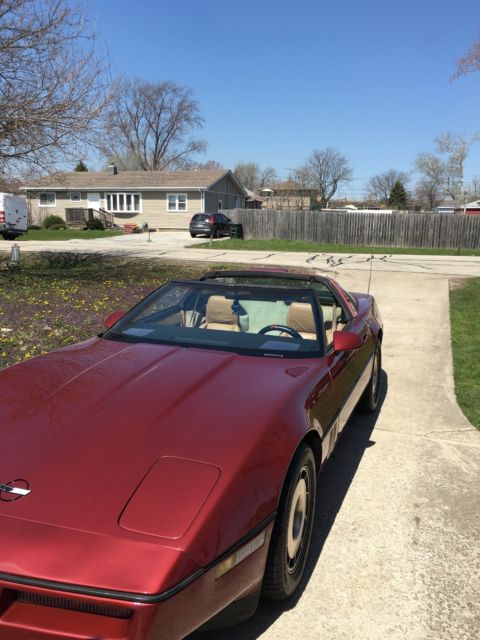 1989 Burgundy Chevrolet Corvette Coupe