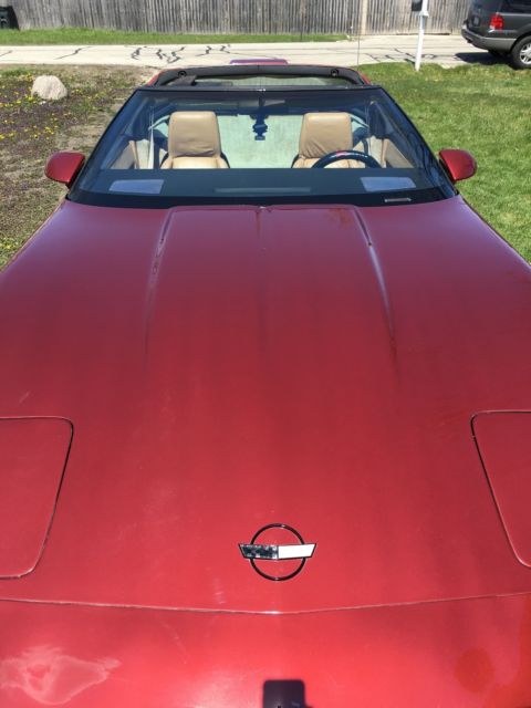 1989 Burgundy Chevrolet Corvette Coupe