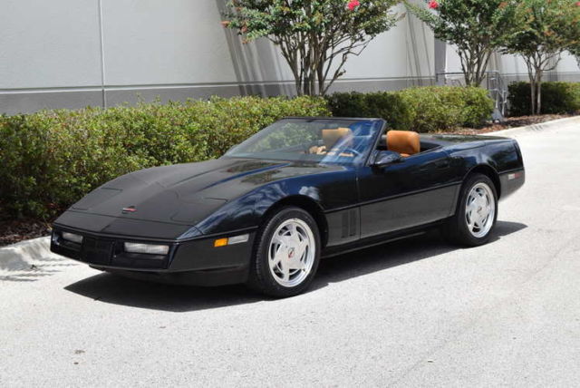 1989 Black Chevrolet Corvette Convertible